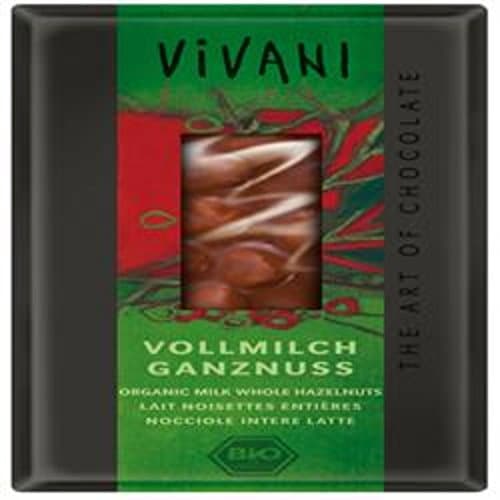 Image of Vivani Milk whole Hazelnuts Chocolate 100 g x 1