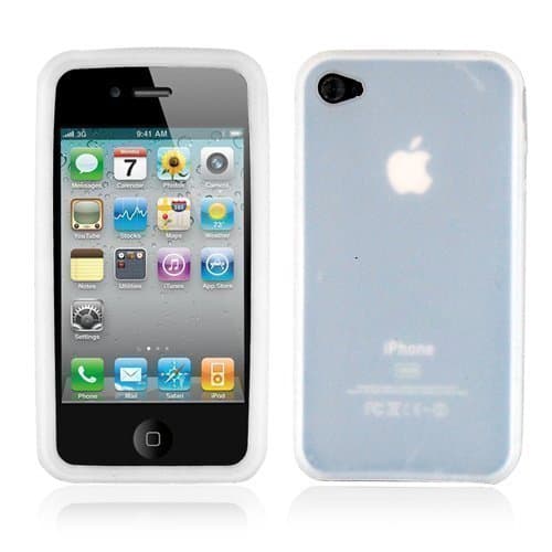 Image of Accessotech Clear Silicone Rubber Gel Case Cover Protector Protection for Apple iPhone 4/4S