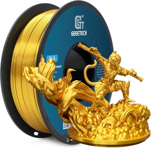 Image of GEEETECHPLA Filament 1.75mm Silk, 3D Printer PLA Filament,1.75mm,1kg per Spool,Silk Gold