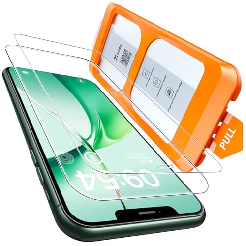 Image of TOCOL 2 Pack for iPhone 11 Pro Max and iPhone XS Max Screen Protector 6.5-Inch, Instant Installation, 16FT Military Grade Shatterproof, Tempered Glass, Case Friendly, HD Clear Coverage Protection