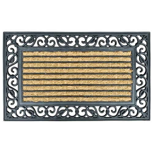 Image of EDS Coir Door Mat Heavy Duty Non Slip Indoor Outdoor Doormat Washable Shoe Scraper Mat Removes Grass Mud & Dirt for Front Door Patio & Entryway (1)