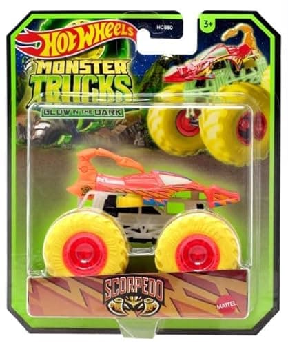 Image of Hot Wheels Monster Trucks - (Glow in The Dark Scorpedo - HVH82)