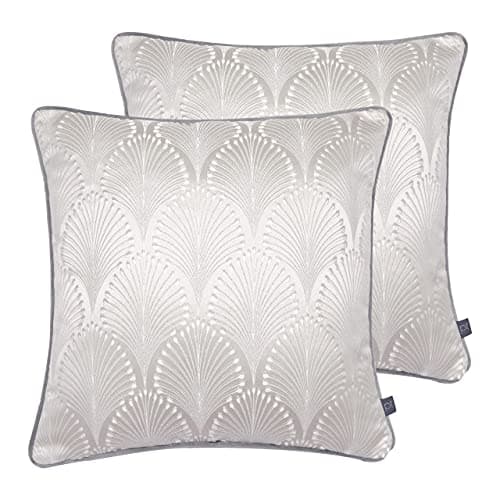 Image of Prestigious Textiles Boudoir Feather Filled Cushions (Twin Pack), Polyester, Metallic, Lycra, Alabaster