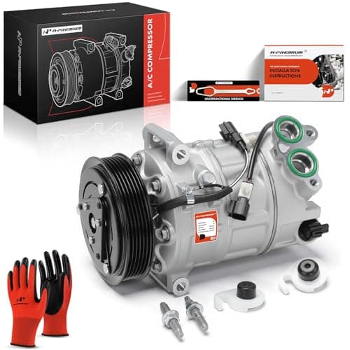 Image of A-Premium AC Compressor with Clutch Compatible with Volvo XC60 2015-2017 XC90 2017-2019 S60 2017-2018 XC70 2015-2016 S80 S90 V60 V90 V90 Cross Country