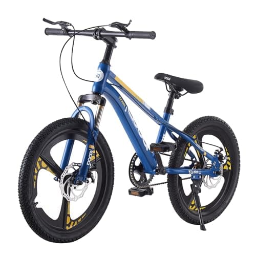 Image of BSTSEL 18" 20" 22" 24" Inch Wheels Kids Bike for Aged 6-16 Boys Girls Children Bicycle Child Road Bike Shock Absorber Bike 3 Spoke Design Adjustable Height Bikes (Blue, 22 inch)