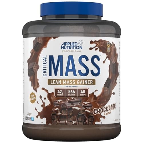 Image of Applied Nutrition Critical Mass Professional - Weight Gain Protein Powder, High Calorie Weight Gainer, Lean Mass (2.4kg - 16 Servings) (Chocolate)
