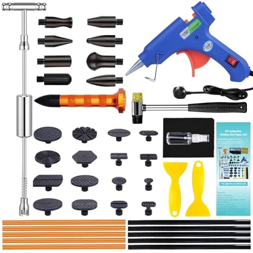 Image of Manelord Car Dent Puller Tool, Auto Paintless Dent Repair Kit for Motor/Truck/Refrigerator/Washing Machine Dent Removal