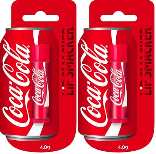 Image of Lip Smacker - Coca-Cola Collection - Classic Coca-Cola Lip Balm for Kids - Classic Coke Flavour - Sweet Gift for Your Friends - Single Blister Pack Multicolor (Pack of 2)