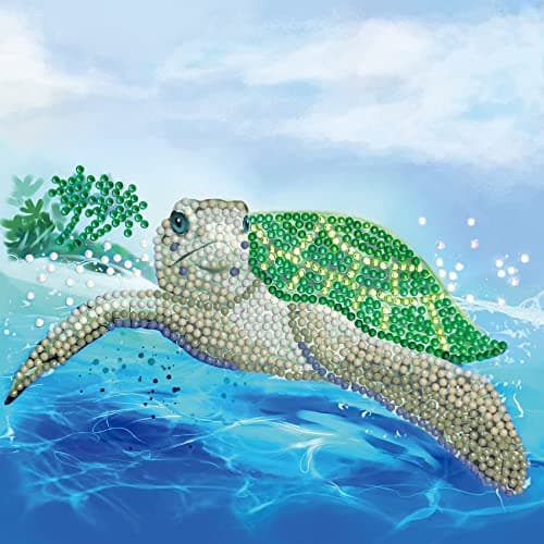Image of CRYSTAL ART Turtle Paradise 18x18cm Card