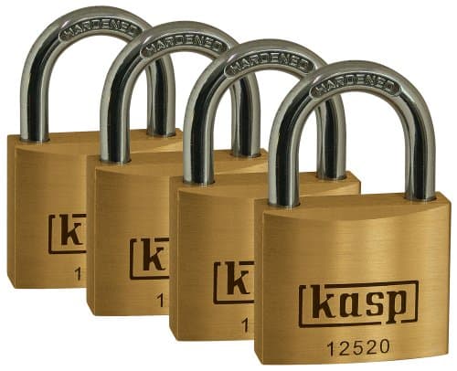 Image of Kasp 125 Premium Brass Padlock - 20 Millimeters - Quad