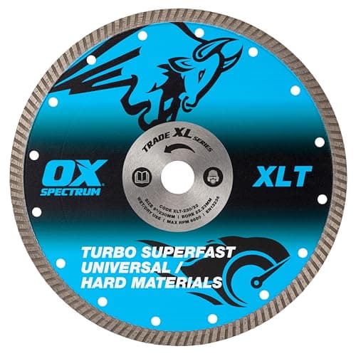 Image of OX Tools Trade XL Turbo Diamond Blade - Universal & GP - 230/22.23mm, Blue