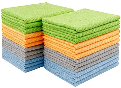 Image of AIDEA Microfibre Cloth 24 Pack-Premium All-Purpose Cleaning Cloths for Cars-Soft & Absorbent Lint Free Streak Free Wash Cloth for House, Kitchen, Windows,30X40CM