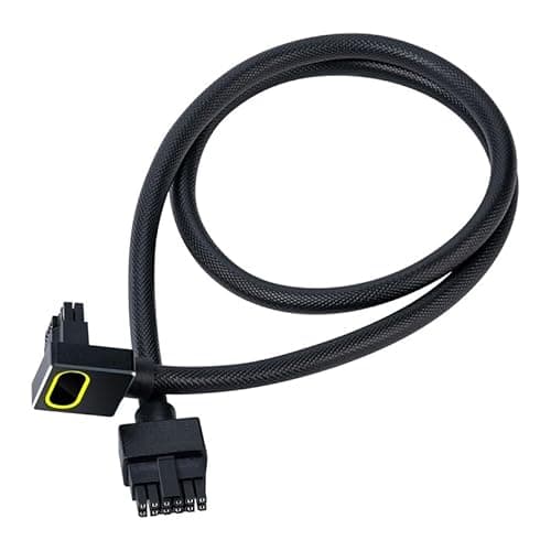 Image of Hydra-16PIN 12VHPWR Modular Cable, 90 Degree Adapter, 12+4-Pin (16-Pin) 12HVPWR to 12HVPWR, Male to Male for All RTX 40 and 50 Series 4080 4090 5080 (NOT 5090) PC GPU Power Cord (A Type, Black)