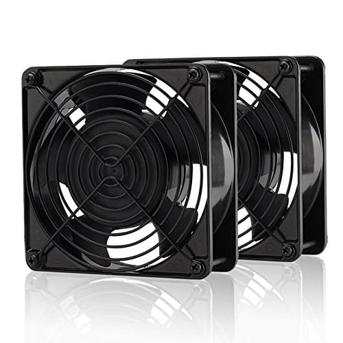 Image of EZDIY-FAB 12cm 120mm 200CFM 4000RPM CPU Cooling Fan 12V DC 4-Pin Molex PC Computer High CFM Cooling Case Fan with Metal Finger Guard Grill for bitcoin mining/mining rig