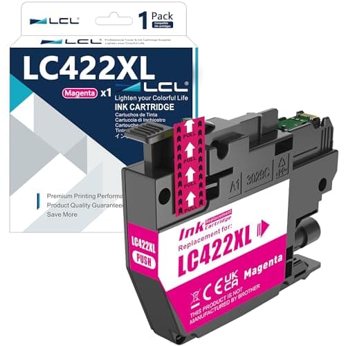 Image of LCL LC422XL Magenta High Capacity Ink Cartridge Replacement for Brother LC422 LC422XL LC422M LC422XLM for MFC-J5340DW MFC-J5345DW MFC-J5740DW MFC-J6540DW MFC-J6940DW Printer (1 Pack)