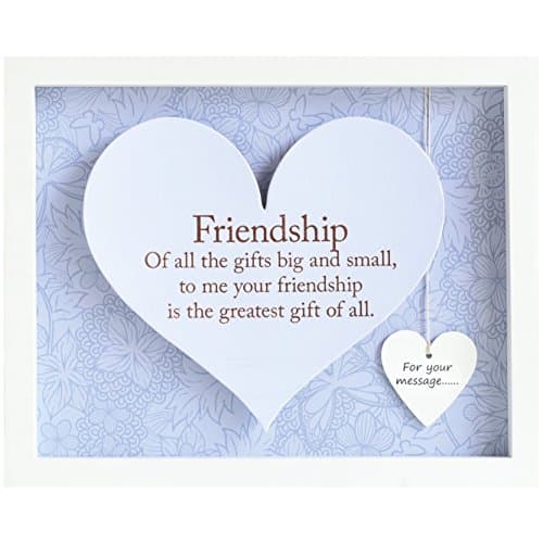 Image of Arora 7603 Said with Sentiment Rectangular Heart Frames Friendship, Multicolour, One Size