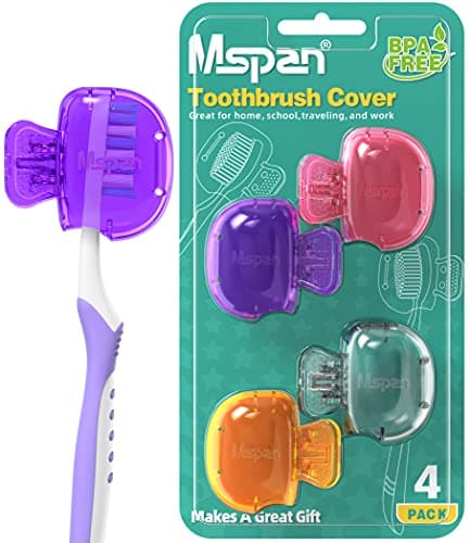 Image of Mspan Electric Toothbrush Head Cover: Sonic Toothbrush Cap Travel Protector Plastic Brush Pod Protection Clip Case Value Pack