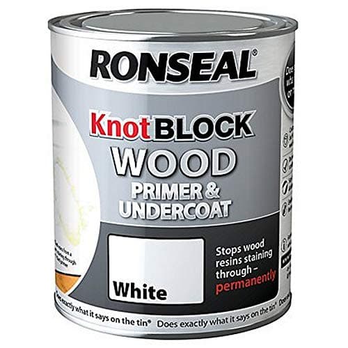 Image of Ronseal RSLKBPU25L Knot Block Primer and Undercoat, White, 2.5 Litre