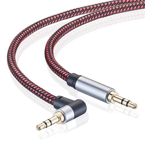 Image of 3.5mm Audio Cable 0.5m,3.5mm 90 Degree Right Angle Auxiliary Audio Cables, Compatible with iPhone,Smartphones, Home/Car Stereos & More (0.5m)