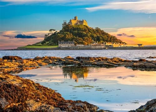 Image of St Michael's Mount Jigsaw Puzzles for Adults 1000 Jigsaws Historic Island Castle 1000 Piece Jigsaw Puzzles for Adults