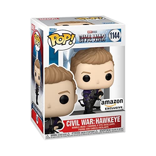 Image of Funko Pop! Marvel: Civil War Build A Scene - Hawkeye 2nd - Captain America - Amazon Exclusive - Collectable Vinyl Figure - Gift Idea - Official Merchandise - Toys for Kids & Adults - Movies Fans