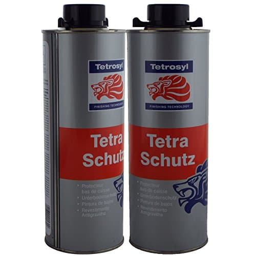 Image of Tetrosyl Tetraschutz Schutz Paint 2 x 1 Litre Bottles Underseal/Underbody/Schutz Protection Can be applied Smooth or Textured Protect your chasis from Rust/Stone Chips