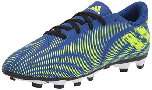Image of adidas Boy's Nemeziz .4 Firm Ground Soccer Shoe, Team Royal Blue/Solar Yellow/White, 4.5 Big Kid, Team Royal Blue Solar Yellow White