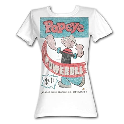 Image of Popeye - Poweroll Womens T-Shirt In White, Small, White