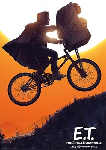 Image of FaNaTtik E.T. The Extra-Terrestrial Limited Edition A3 Art Print – Official Movie Poster – Collectible Wall Art – 42 x 30 cm – Numbered Edition – 80s Sci-Fi Decor – Gift for Film Fans