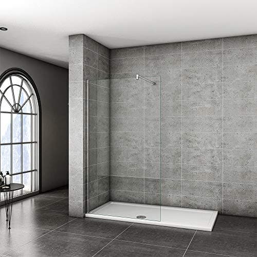 Image of 1200x2000mm Walkin Shower Screen Panel Wetroom Shower Enclosure 8mm Easy Clean Glass with Support Bar F-131