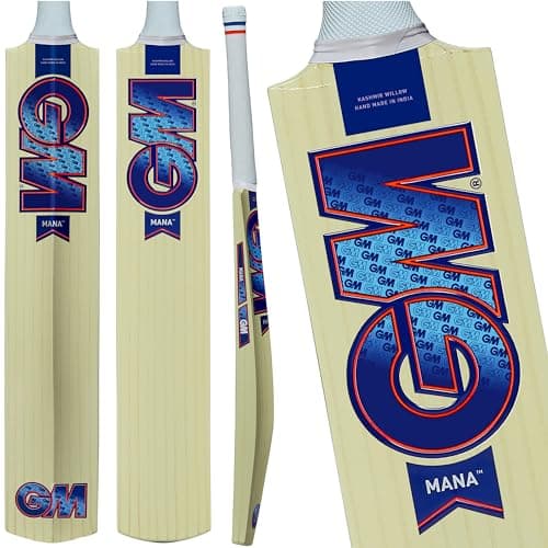 Image of Gunn & Moore GM Cricket Bat | Mana | Beginner Grade 1 Kashmir Willow | Size 5 Suitable for Players 150-157cm / 4' 11" - 5' 2"