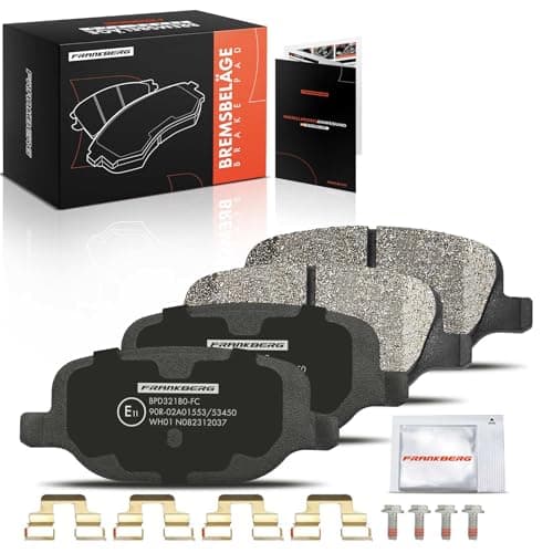 Image of Frankberg Brake Pad Set incl. 4x Pads Rear Compatible with 159 939 Thesis 841 159 Sportwagon 939 Spider 939 Brera 939 Replace# 77363580