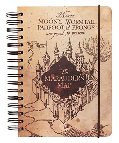 Image of Grupo Erik A5 Notebook Hardback - Harry Potter Stationery Supplies | Bullet Journal, Dotted Notebook A5 Sketchbook | Harry Potter Gifts Under 10 Pounds, Marauders Map Stationery Gifts