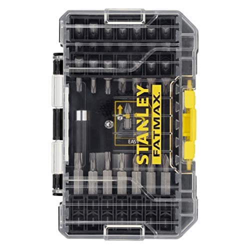 Image of STANLEY FATMAX Standard Screw Bit Set Includes a Small ToughCase and Shaker Box Compatible with Pro-Stack and TSTAK (40 Pieces) STA88560