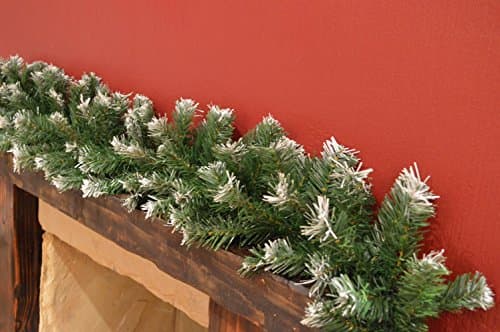 Image of Premier 270cm (9ft) x 25cm Snow Tipped Green Christmas Garland Decoration by Premier