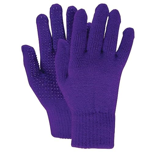 Image of Dublin Magic Pimple Grip Riding Gloves, Dark Purple, Childs One Size