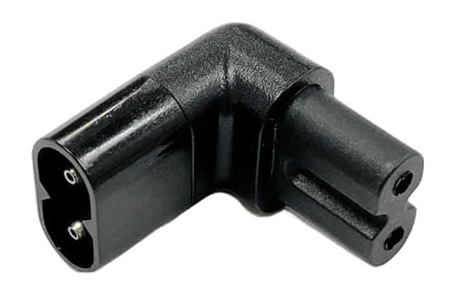 Image of Auline 90 Degree Angle C7 Figure 8 Adaptor Convert Existing Mains Power Cable C8