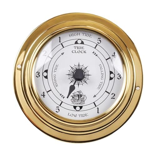 Image of Fenteer Clock Silent Boat Accessories Brass Housing Marine Wall Decor Weather Station Decor for Weather Station Marine Yacht