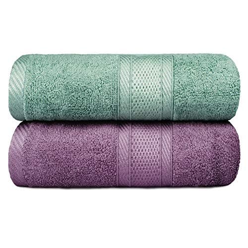 Image of Yoofoss Bamboo Bath Towels 2 Pack Towel Set 500 GSM 70 x 140 cm Extra Large Bath Towels Super Soft & Highly Absorbent Bath Sheets Highly Absorbent and Quick Dry