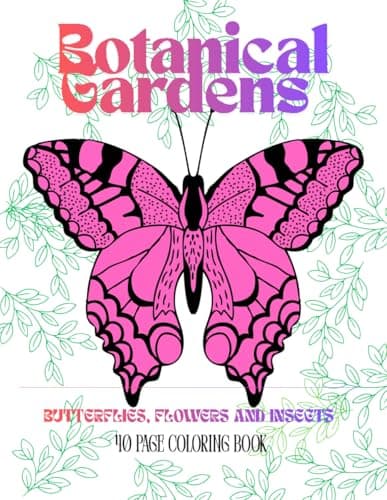 Image of Botanical Gardens Coloring Book: Butterflies, Flowers and Insects