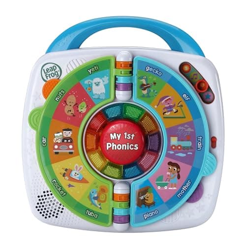 Image of LeapFrog My 1st Phonics: Spin & Learn, Educational Toy with 10 Light-up Buttons, 100+ Words, 4 Modes & 44 Phonetic Sounds, Fun Interactive Gift for 18, 24 months+, English Version