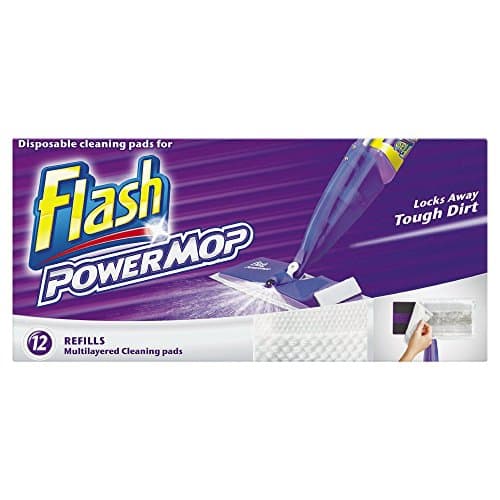 Image of Flash Powermop 12 Refill Cleaning Pads (Pack of 4, Total 48 Pads)