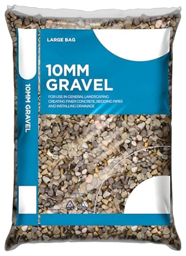 Image of Natural Pea Shingle Gravel 10mm - Major Bag - Premium Rounded Stones for Concrete Mixing, Ground Drainage, Driveways, and Decorative Landscaping Projects -Aggregate for Building