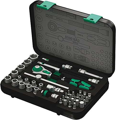 Image of Wera 8100 SA 2 Zyklop Speed Ratchet, Sockets, Bits and Accessories Set, 1/4" Drive, 42PC, 05003533001