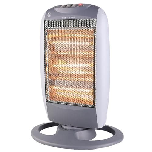 Image of Almineez 1200W Halogen Heater | Instant Portable Heater with 3 Heat Settings 400/800/1200W| Oscillation Function, Carry Handle & Safety Tip Over Switch | 3 Bar Compact Free Standing Home Office