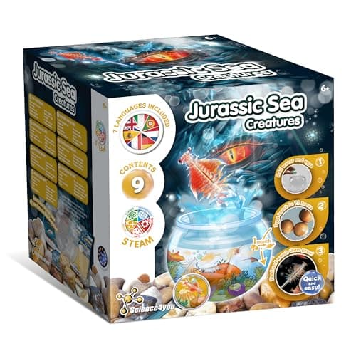 Image of Science4you Jurassic Sea Creatures for Kids 6+ Years - Create an Ecosystem for Water Dragons Aquatic Living Animals with a Fish Tank for Kids, Toy for Children 5 6 7 8+ Years