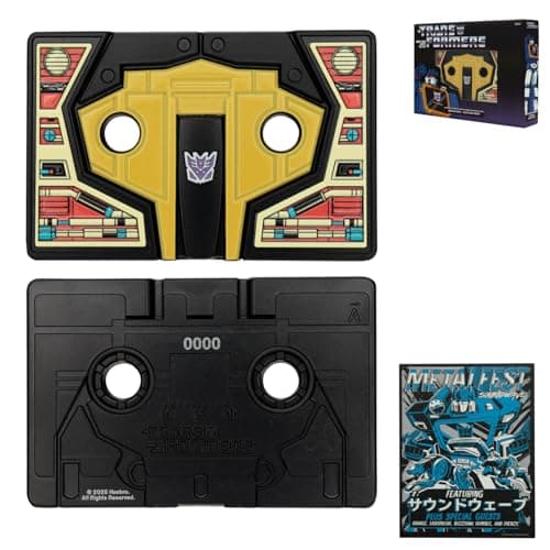 Image of FaNaTtik Transformers Soundwave & Buzzsaw Cassette Tape Metal Replica – Limited Edition Collectible (Officially Licensed, Individually Numbered, Includes Art Card)