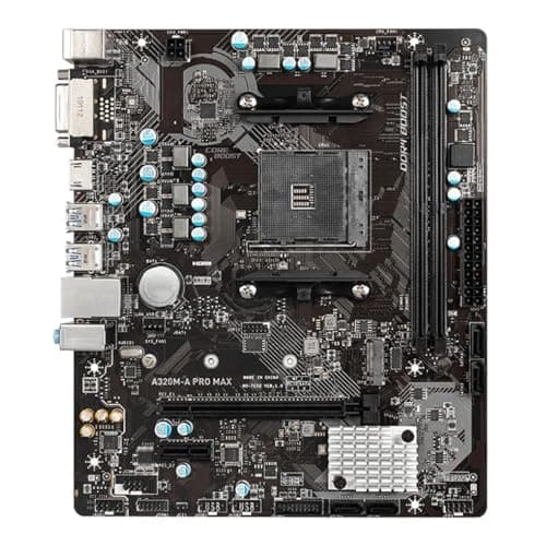Image of desktop motherboard Fit For MSI A320M-A PRO MAX Socket AM4 With Core Boost, DDR4 Supports Memory, Up To 3200 (OC) MHz