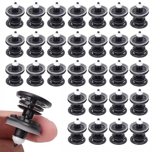 Image of 30 Pcs Car Interior Door Trim Clips Set - Plastic Panel Mounting Fixing Clips for VW T5, A1, A4, A5, A6, Golf 5 6 7, Ideal Replacement & Repair