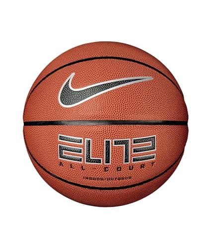 Image of Nike Elite All Court Basketball 8P 2.0 – Indoor Outdoor Basketball Ball – Performance Basketball – Deflated delivered, Amber/Black/Metallic Silver/Black, 6